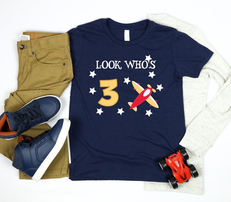 Third Birthday Gift 3rd Birthday Boy Gift For Toddler Boys 3 Year Old Birthday Shirts Boy 3rd Birthday Shirt Plane Shirt
