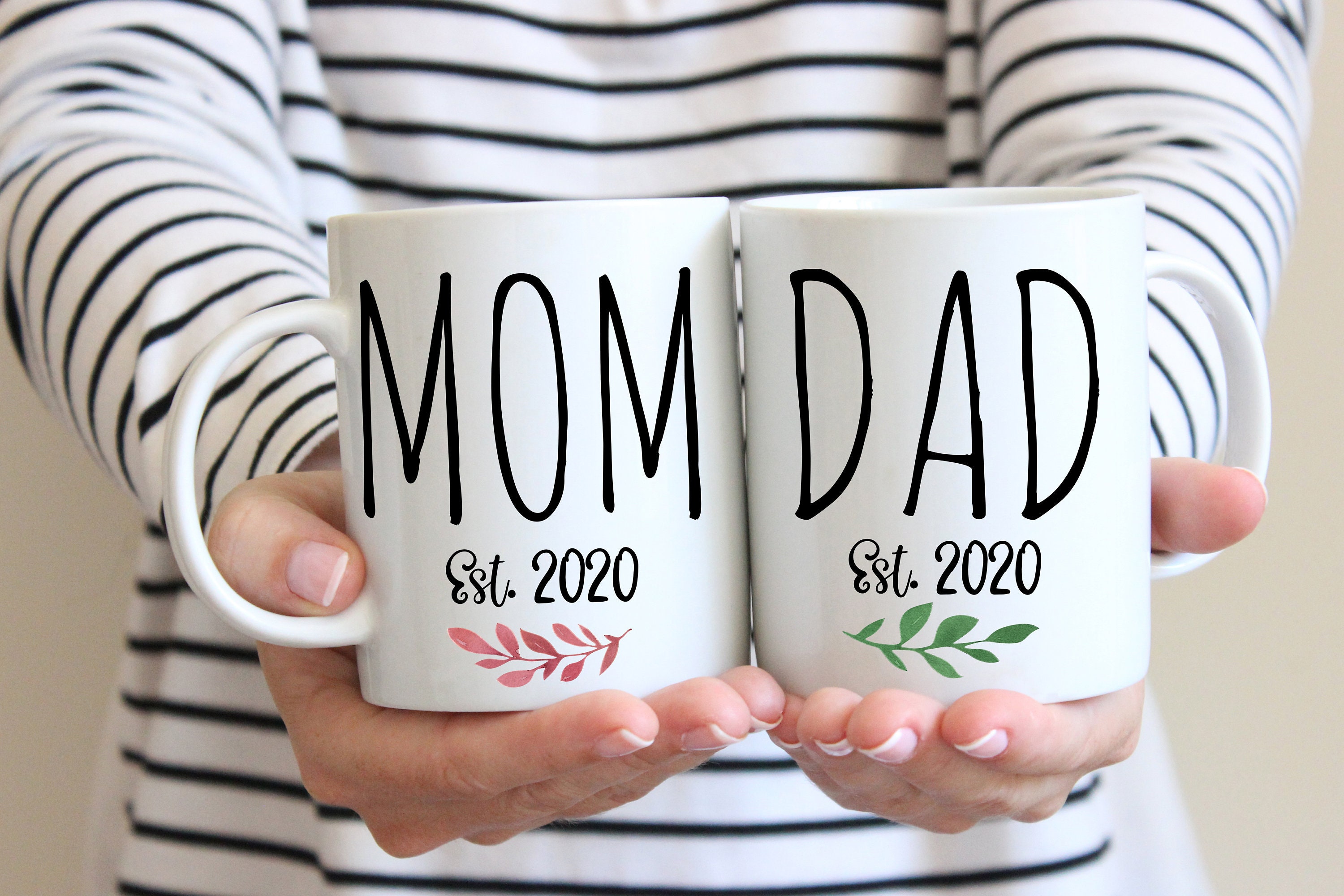 Gifts for New Mom and Dad New Mom and Dad Mugs Baby Shower Etsy