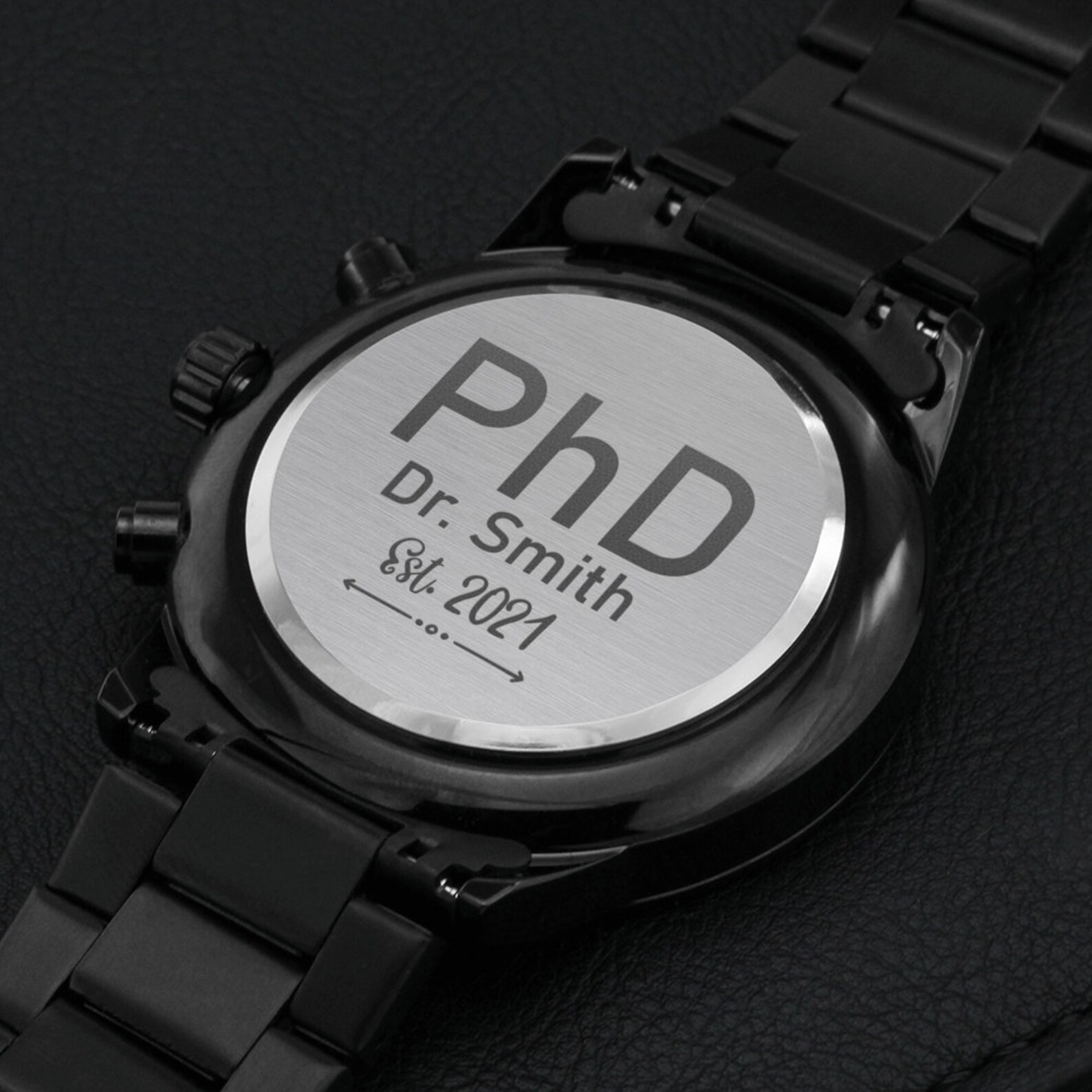 PhD Engraved Watch Graduation Gift Personalized Phd Student Etsy
