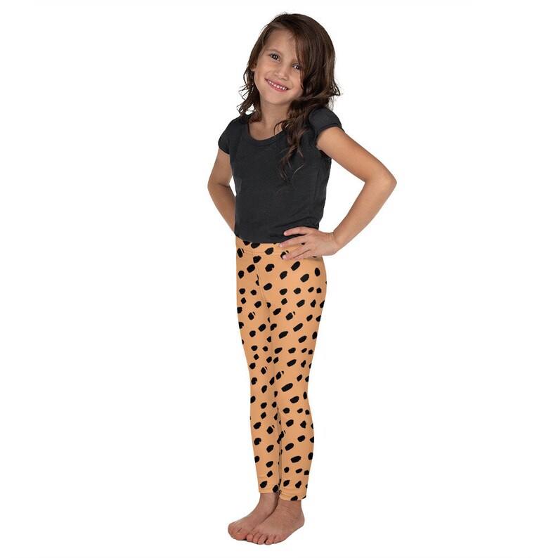 Cheetah Costume Kid Halloween Cheetah Print Leggings Etsy