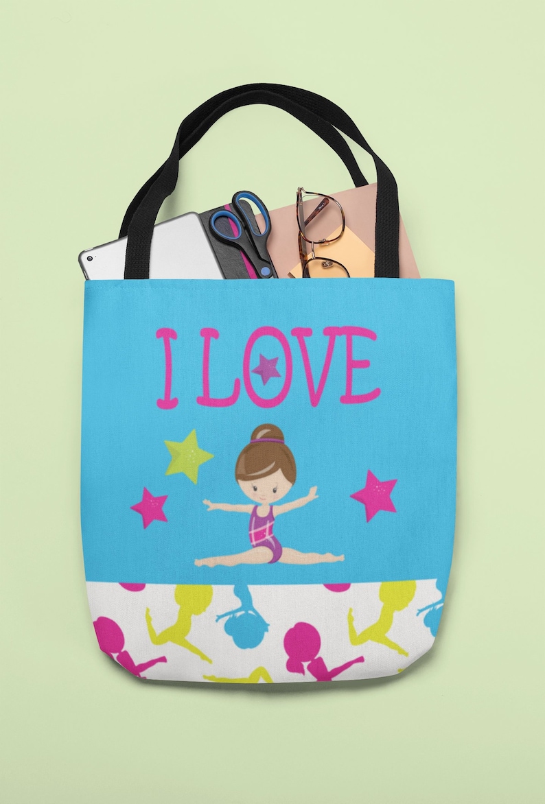 Gymnast Gift Gymnastics Tote Bag For Girls Gymnastics Team Gift Gymnast Totes Gymnastics Practice Bag Gymnastics Gifts Gymnastics Bag