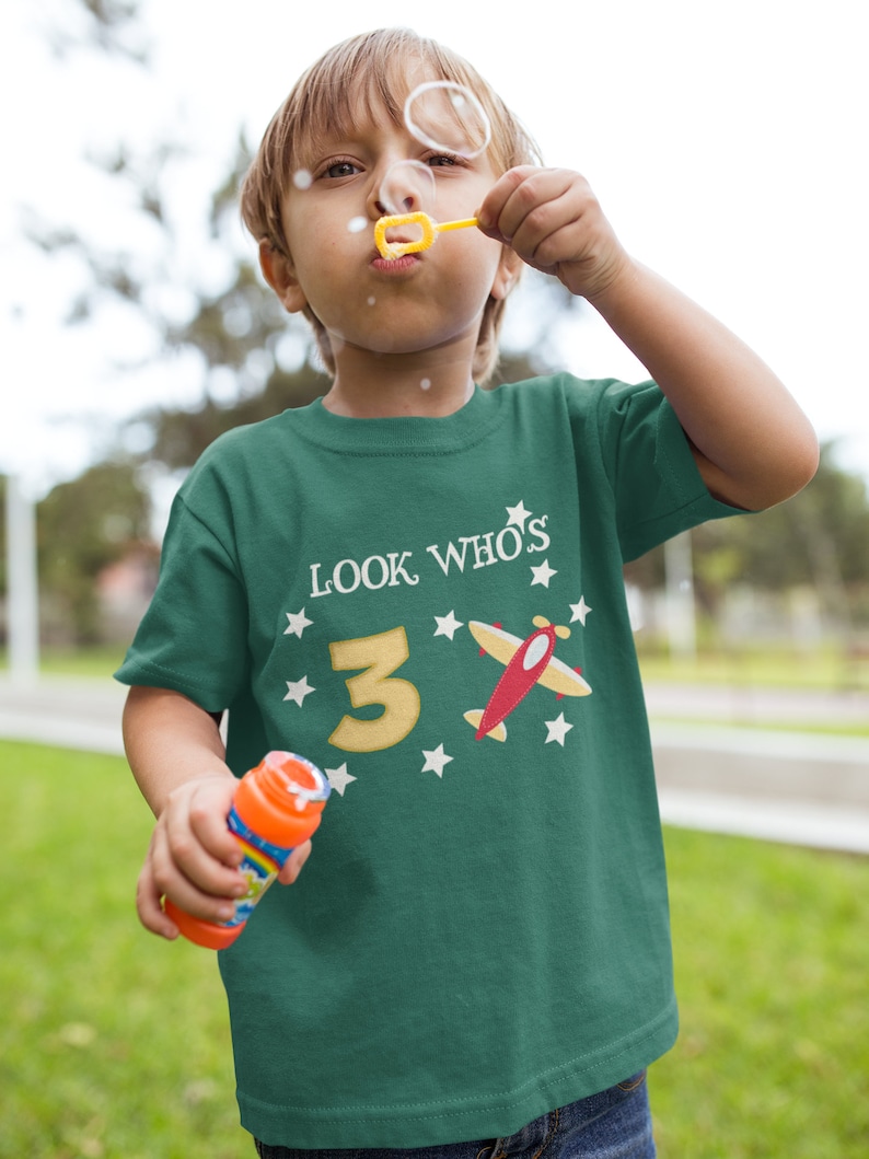 Third Birthday Gift 3rd Birthday Boy Gift For Toddler Boys 3 Year Old Birthday Shirts Boy 3rd Birthday Shirt Plane Shirt