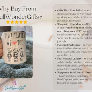 a coffee mug with a picture of a dog on it