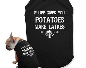 Dog Hanukkah Shirt, Ugly hanukkah Dog Sweater ,Funny Latkes Hanukka Dog Pajamas, Jewish Dog Clothes, Hanukkah Gift Gelt Dog Pet Clothing