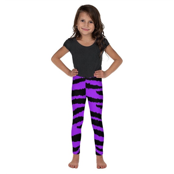 Pink Tiger Striped Kid's Leggings, Animal Print Tiger Stripes Girl's Boy's  Tights-Made in USA/EU | Heidikimurart Limited