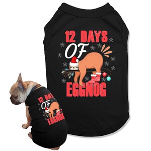 Christmas Dog Clothes, Funny Sloth Santa Dog Shirt, Santa Claus Costume, Christmas Dog Sweater, Xmas Dog Pajamas, Small Dog Jumper