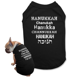 Dog Hanukkah Holiday Shirt Puppy Outfit for Pet Hanukka Dog Jewish Dog Clothes Hanukkah Gift Gelt Clothing Pet Clothing Chanukah Cat Shirt