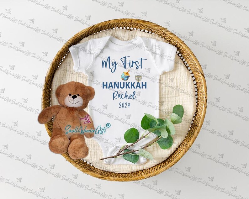 First Hanukkah Shirt Jewish Baby Gift My 1st Hanukkah Bodysuit Baby 1st