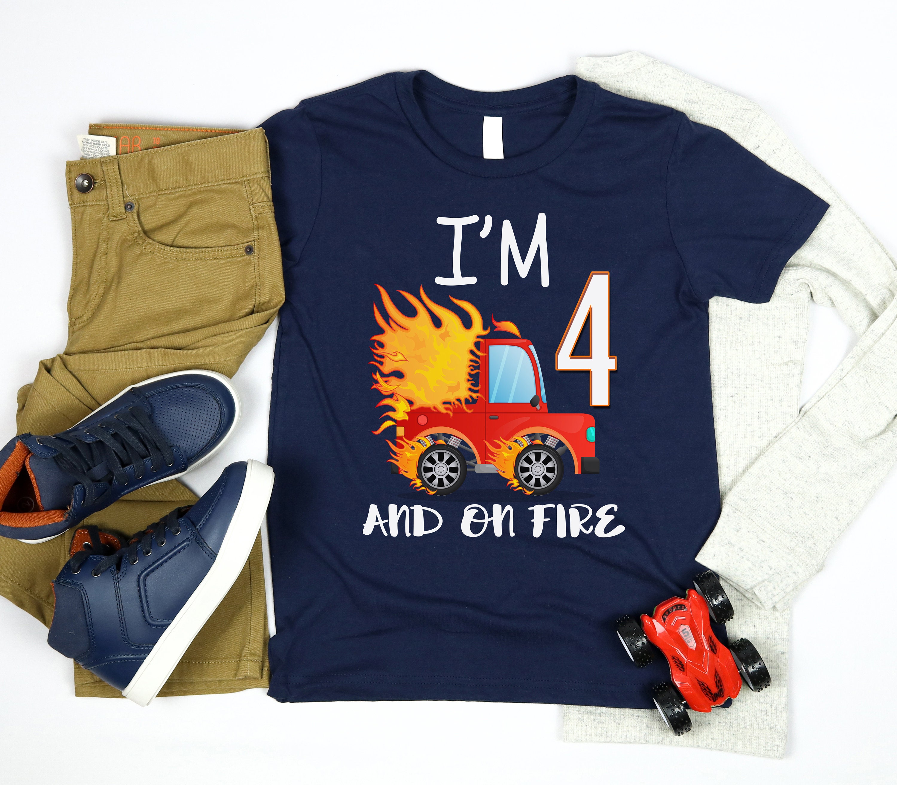 4th Birthday Shirt, 4 Year Old Gift, Preschool Boy Shirt, Fourth Birthday T Shirt, Monster Truck Shirt for Boys, Birthday Boy 4 yrs Old