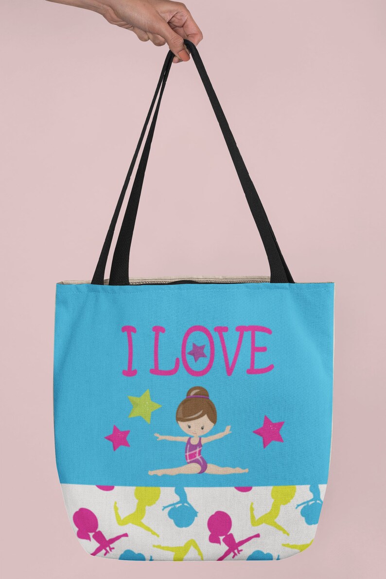 Gymnast Gift Gymnastics Tote Bag For Girls Gymnastics Team Gift Gymnast Totes Gymnastics Practice Bag Gymnastics Gifts Gymnastics Bag