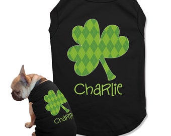 Dog St Patricks Day Shamrock Shirt Clothes, Dog Apparel Outfit, Argyle Diamond Dog Sweater, Paddys Day Dog Shirt, Dog Jumper Gift, Dog Snood