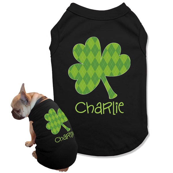 Dog St Patricks Day Shamrock Shirt Clothes, Dog Apparel Outfit, Argyle Diamond Dog Sweater, Paddys Day Dog Shirt, Dog Jumper Gift, Dog Snood