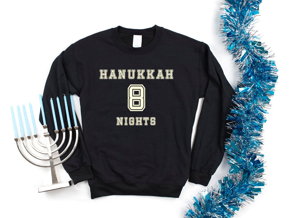Hanukkah Jumper Happy Hanukkah Jewish Holiday Candles Festive Gift Jumper Top 