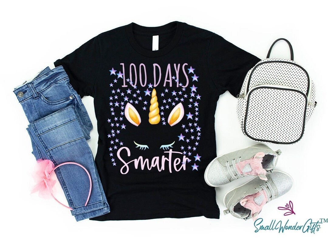 100 Days of School Shirt, 100 Days Smarter, 100th Day of School Shirt ...