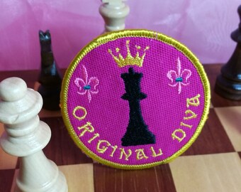 Embroidered Chess Patch - Original Diva