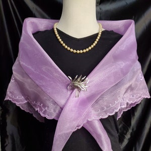 Embroidered Alampay Panuelo Spanish Shawl Traditional Maria Clara Filipiniana Attire Brand New FREE U.S. Shipping - With &quot;Rosettes&quot;
