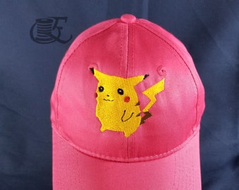 Pokemon Pikachu Embroidered 100% Cotton Baseball Cap Hat