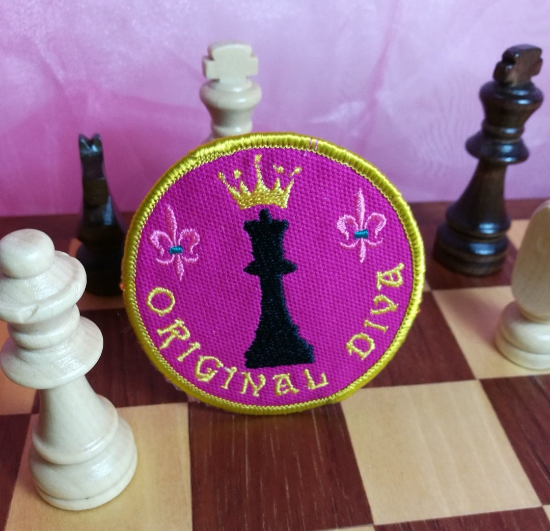Embroidered Chess Patch Original Diva - Etsy