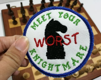 Embroidered Chess Patch - Knightmare