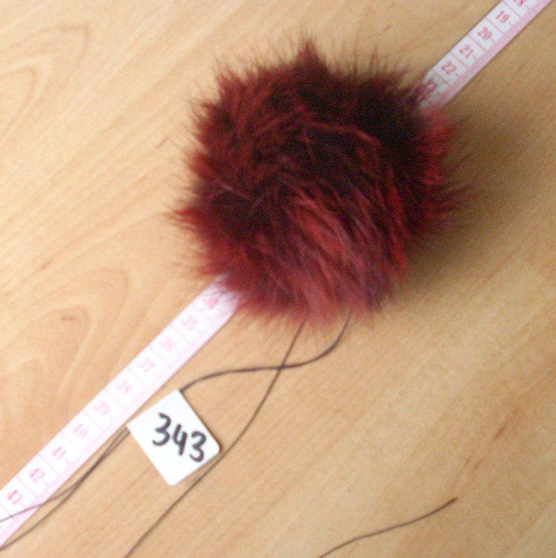 Fellball Pelzball M\u00fctzenbommel Fellbommel fur-Pompom Pompom