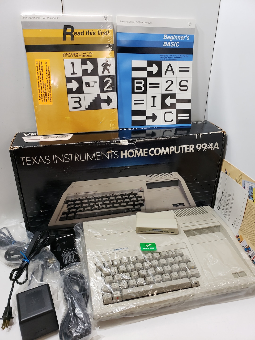 Texas Instruments TI99/4A Home Computer in Original Box 1983 New in