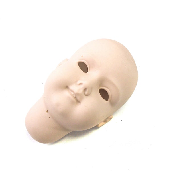 Doll head Armand Marseille 390n, AM 390 bisque porcelain head antique reproduction 1991, 4.3" Artist Doll head