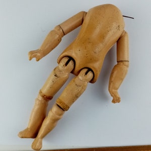 Vintage Doll body, ball jointed, composition, 7.8&quot; / 20 cm, doll body replacement, doll repair, stiff wrist Body, Porcelain Head Doll