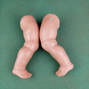 Antique composition doll legs, baby body legs for a composition doll, body repair, 8&quot;,  doll parts 1910 Germany