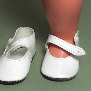 Doll Shoes White Faux Leather Pair of White Doll Shoes - Etsy UK