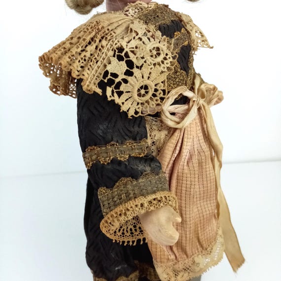 トールペイント作品ANTIQUE-Doll Artist Doll Old Porcelain Head Doll 44 Cm Condition See