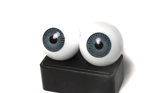 Glastic Realistic Doll Eyes 22mm Blue Lifelike New