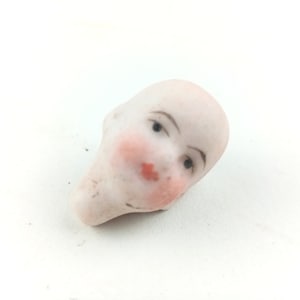 Antique Miniature Dollhouse dolls head, painted bisque Porcelain head, marked 6092, 1.06&quot; tall, Doll making, Porcelain Doll repair, Germany,