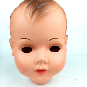 Vintage doll head, plastic Doll, vintage dolls, head replacement, 1950- 1970s Western Germany, 7.8&quot; tall, doll repair, Dolls Art