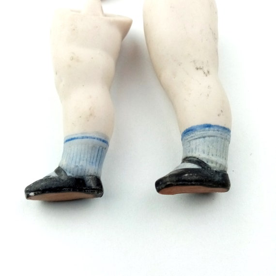Antique All Bisque Porcelain Doll Arms & Legs, Rare Large Doll
