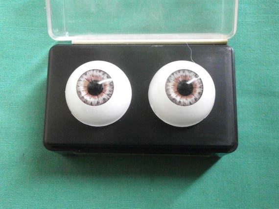 20mm Grey Glastic Realistic Acrylic Doll Eyes