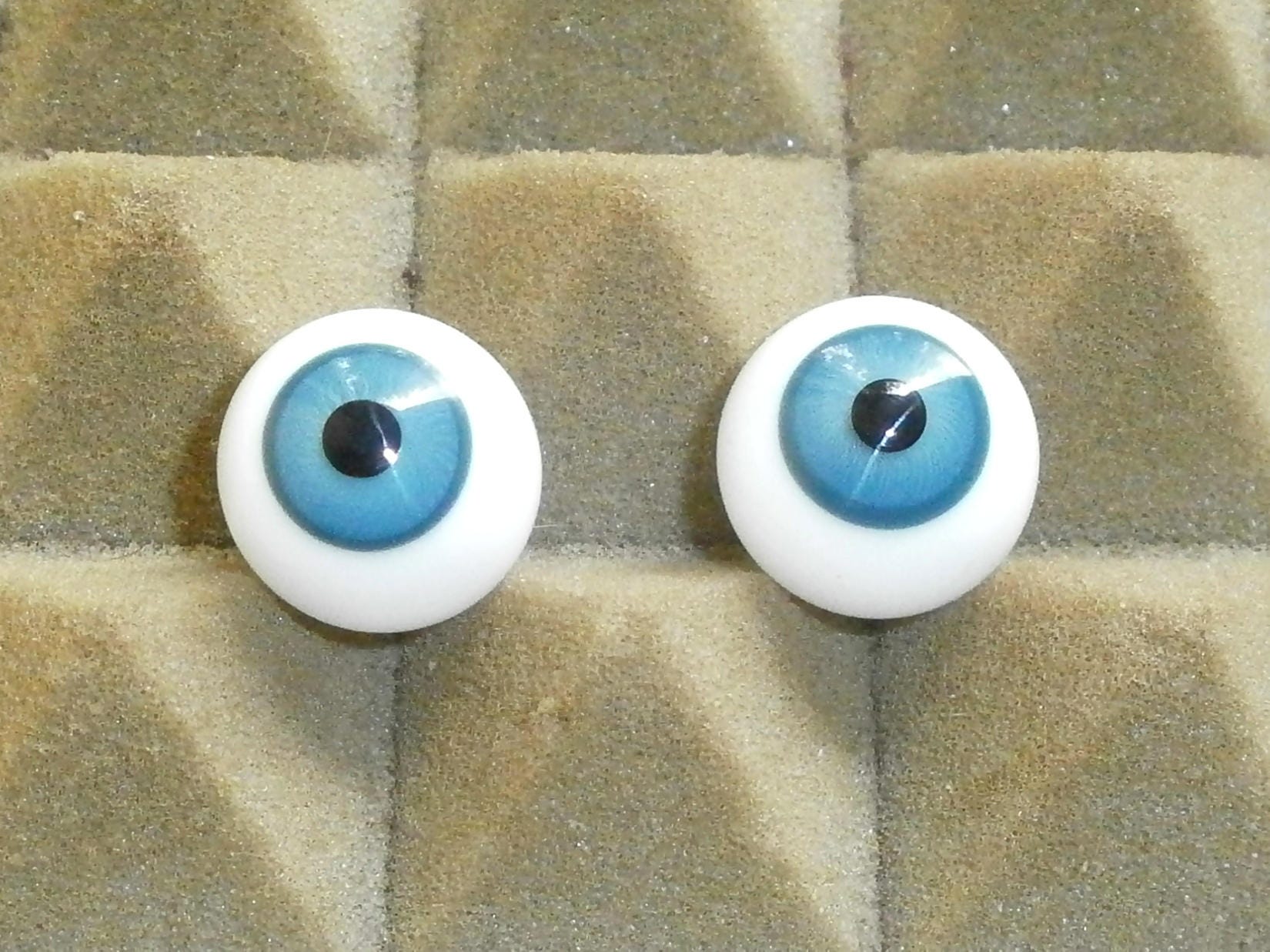 Dolls Eyes antique pair of doll glass eyes blue 19 mm for Etsy