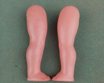 Antique Doll legs, celluloid doll legs, Minerva Doll size 25, celluloid dolls parts, Germany