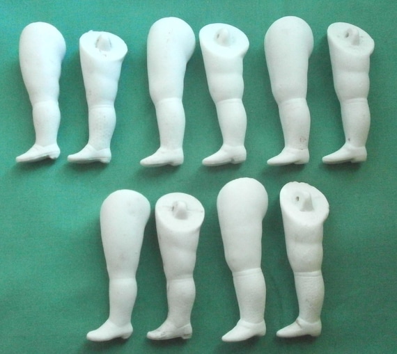 Antique china doll Parts Leg ペア Hand ペア Antique Doll Legs, Porcelain, 5 Pair for Dollhouse Dolls