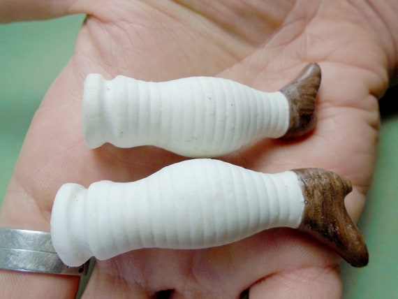 Antique China Head Doll Legs With Molded Socks, to Tie in 2.24