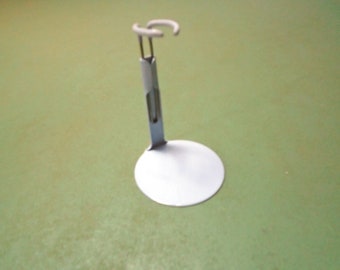 Doll stand, miniature dolls stand, dollhouse doll stand, adjustable 3.7 to 5.9 inch, doll presentation, metal stand