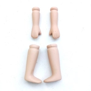 Vintage Doll Arm & Leg Set, Artist doll replacements, doll Repair set, bisque porcelain,  Vintage doll repair, 1990s Germany