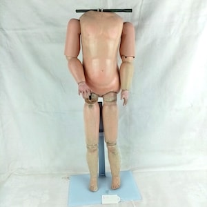 Antique ball jointed doll body, composition and wood body, 19.3&quot; / 49 cm, circa 1910, Thuringia Germany