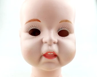 Testa di bambola d'artista, testa di bambola di porcellana, riproduzione d'artista, fabbricazione di bambole, Germania anni '90, 5,9 pollici, fornitura per la fabbricazione di bambole d'artista
