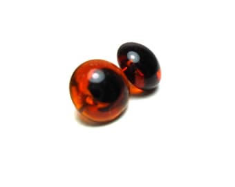 Vintage Teddy bear eyes, animal glass eyes, 10 to 18 mm  choose your size, brown Teddy eyes, Lauscha glass eyes, mouth blown, Germany