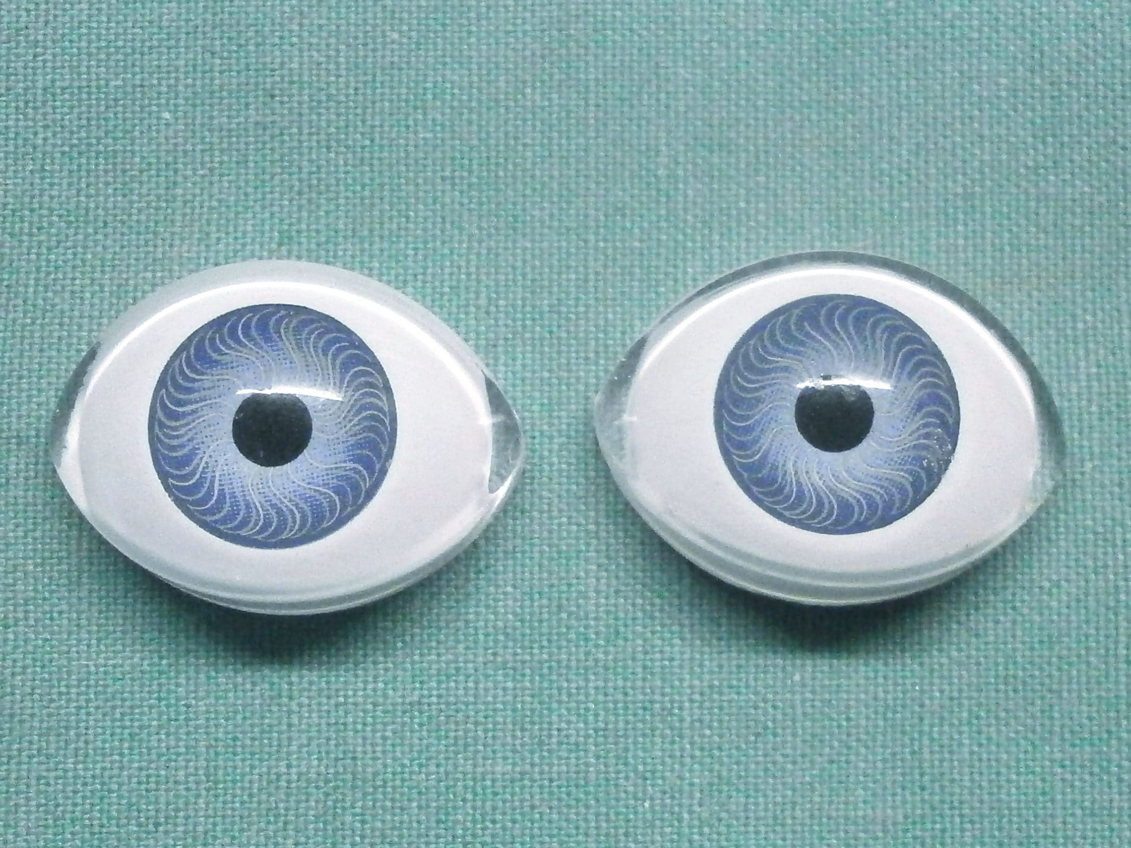 Occhi In Vetro Massiccio Per Bambole BJD 14 Mm Blu - Handmade UK Vecchio Stock - Foto 3
