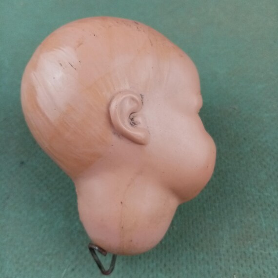 ヴィンテージ シルトクロット人形の頭、ドイツ製セルロイド人形の頭