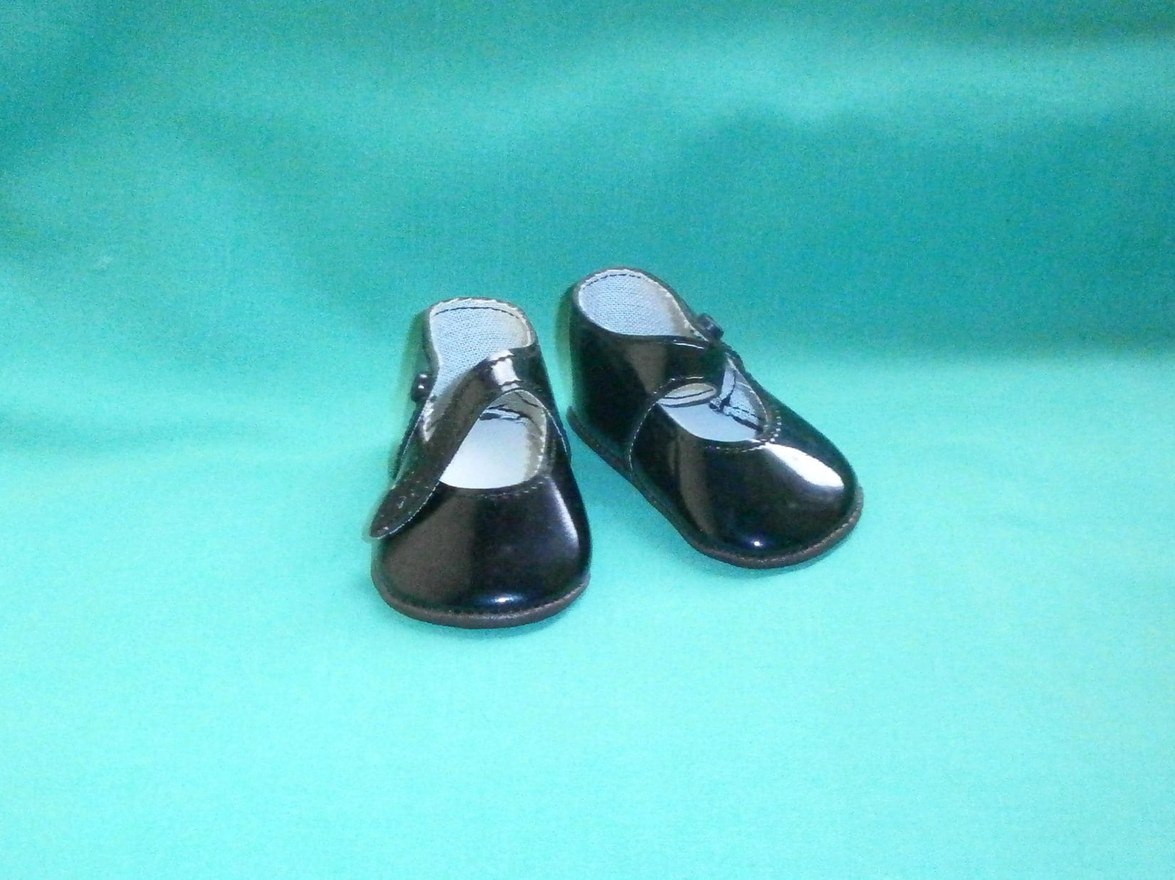 Dolls Shoes Pair of Black Doll Shoes Patent Leather Etsy