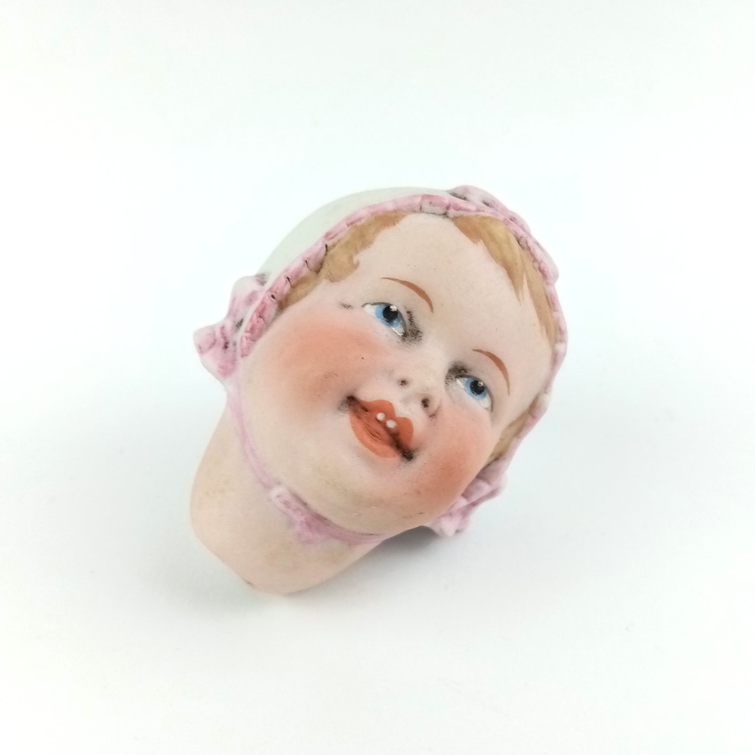 Dolls Head by Recknagel, Bisqueporcelain Doll Socket Head, Recknagel 22