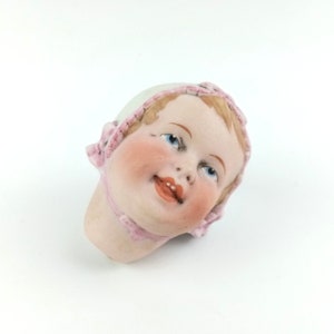 Dolls Head by Recknagel, bisquePorcelain Doll socket head, Recknagel 22 -70, antique doll repair, Thuringia Germany