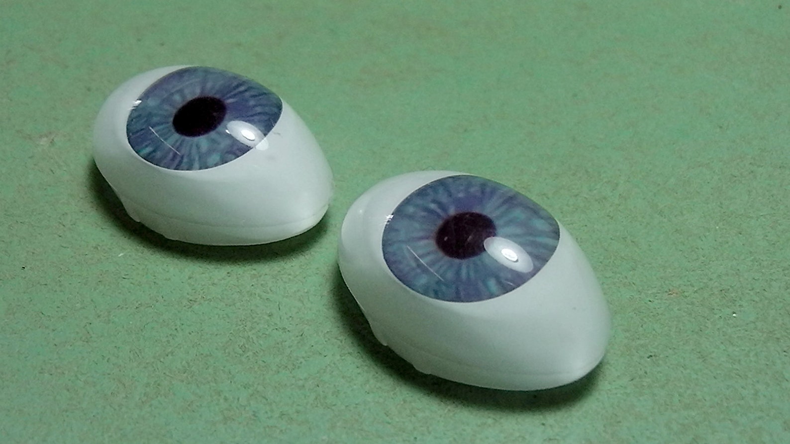 Acrylic Doll Eyes Blue Lens Shape Paperweight Vintage Etsy